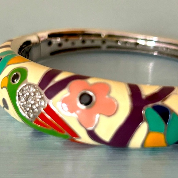 BELLE ETOILE PARROT 🦜 BANGLE BRACELET 925 STERLING SILVER EUC FINAL PRICE💥 - Picture 5 of 10